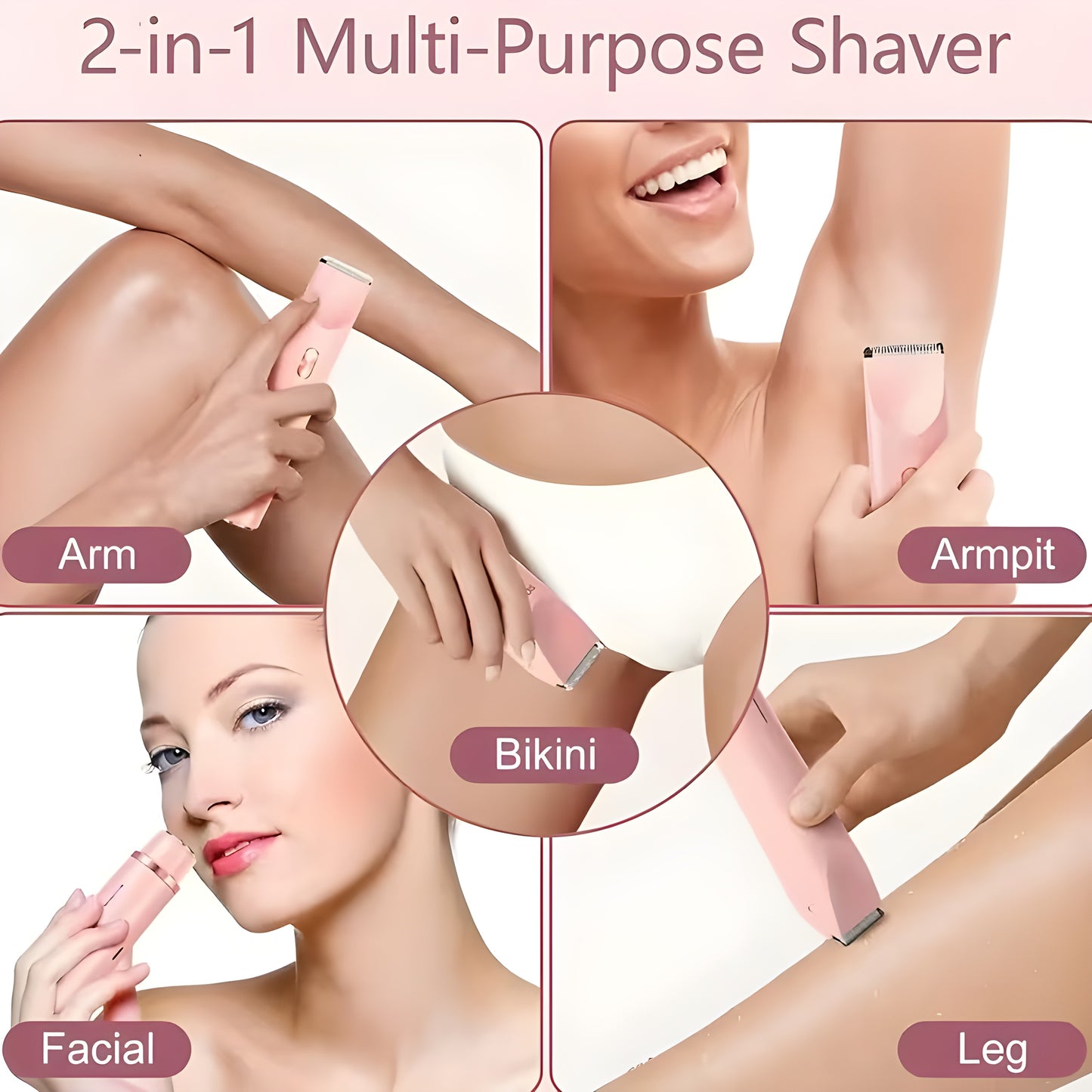 2-in-1 Electric Body Shaver And Bikini Trimmer,