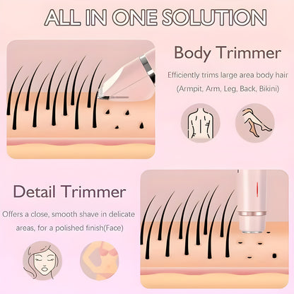 2-in-1 Electric Body Shaver And Bikini Trimmer,