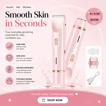 2-in-1 Electric Body Shaver And Bikini Trimmer,